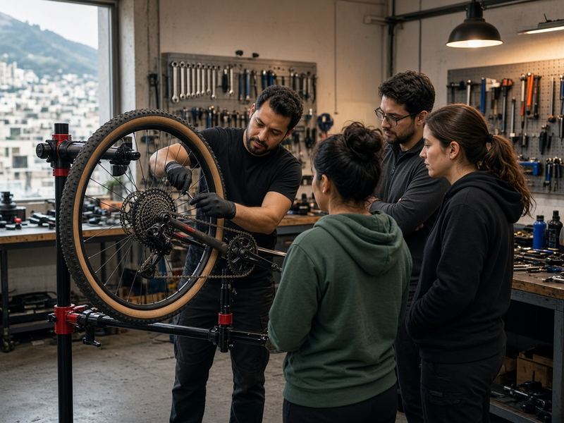 Workshop seat at Palelinfoi Cycles